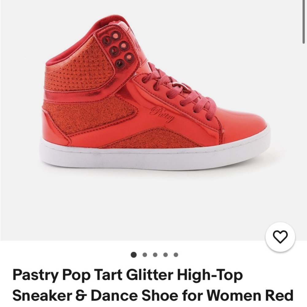 Pastry Red Glitter High-Tops
